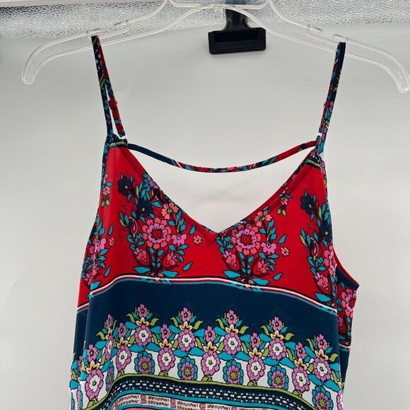 Maurices Women's V-Neck Floral Tank Top Multicolor Size Medium - Picture 2 of 9